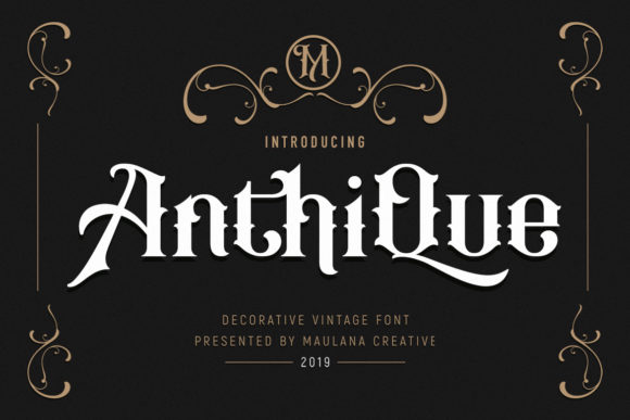 Anthique: A Victorian Display Font for Modern Campaigns