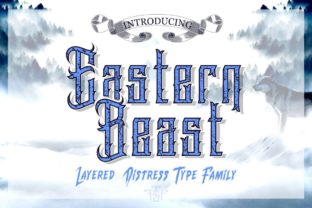 Eastern Beast: A Distressed Display Font for Branding