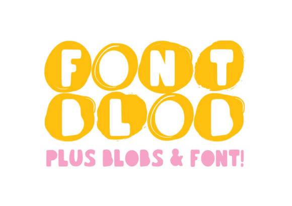 Font Blob Family: A Cute Display Typeface for Makers