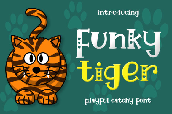 Funky Tiger: A Romantic Display Font for Crafters